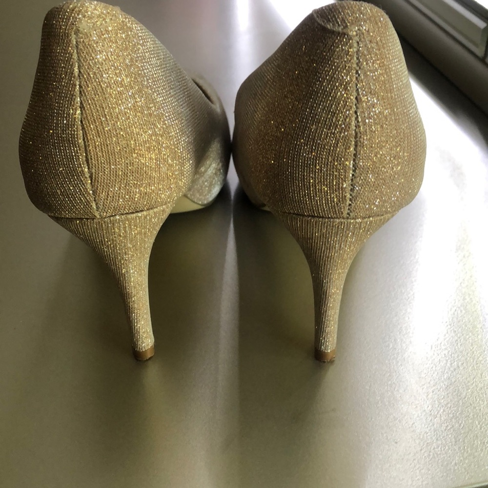 Sparkling golden shoes